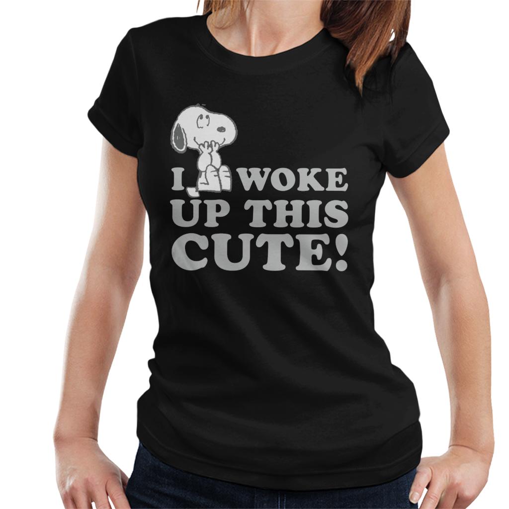 Peanuts Snoopy I Woke Up This Cute Women's T-Shirt product image 1
