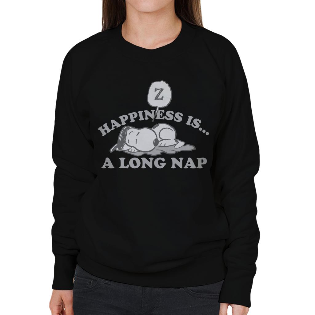 Peanuts Happiness Is A Long Nap Snoopy Women's Sweatshirt product image 1