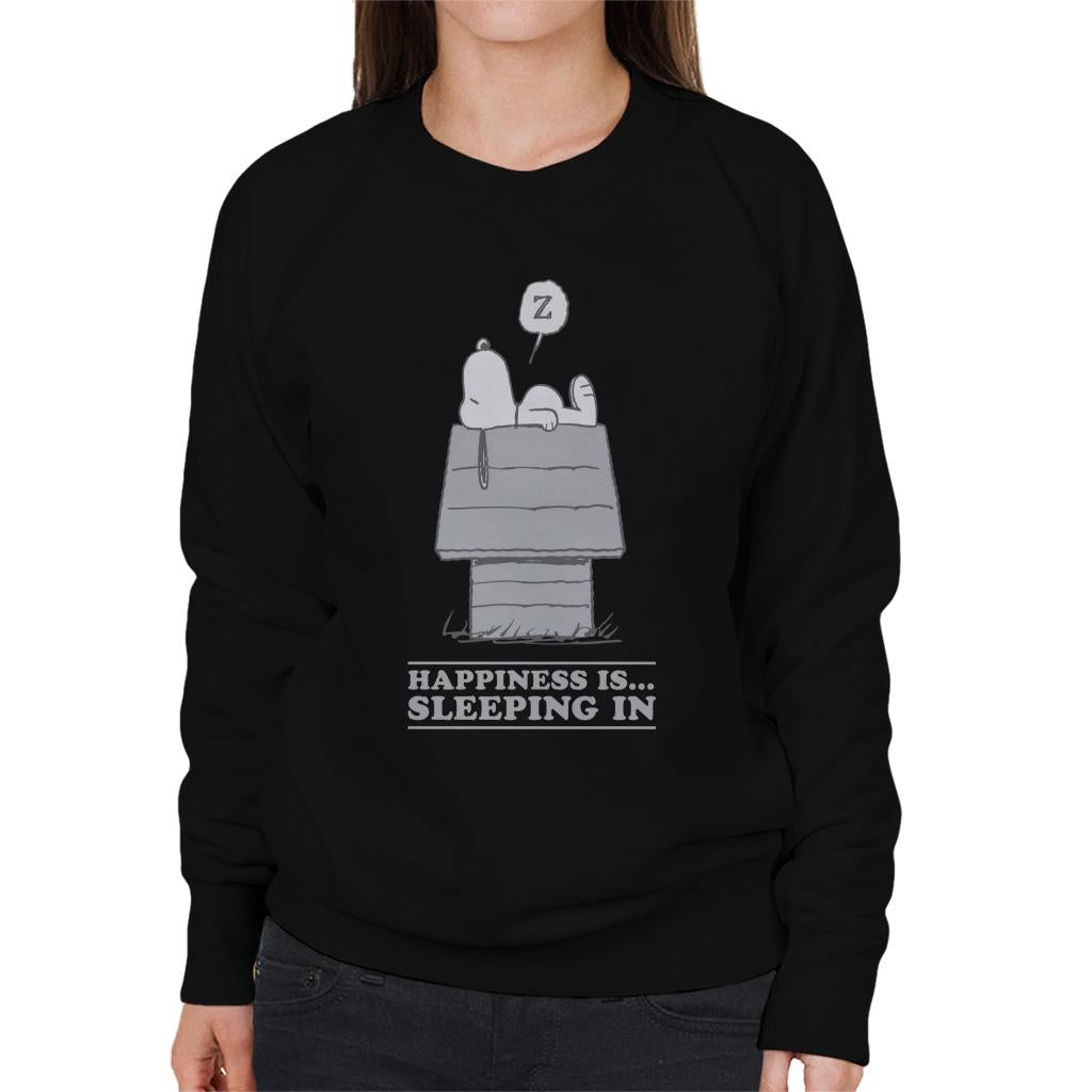 Peanuts Happiness Is Sleeping In Snoopy Women's Sweatshirt product image 1