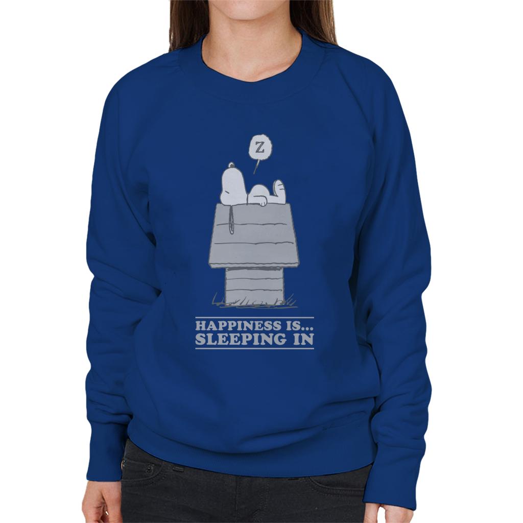 Peanuts Happiness Is Sleeping In Snoopy Women's Sweatshirt product image 4