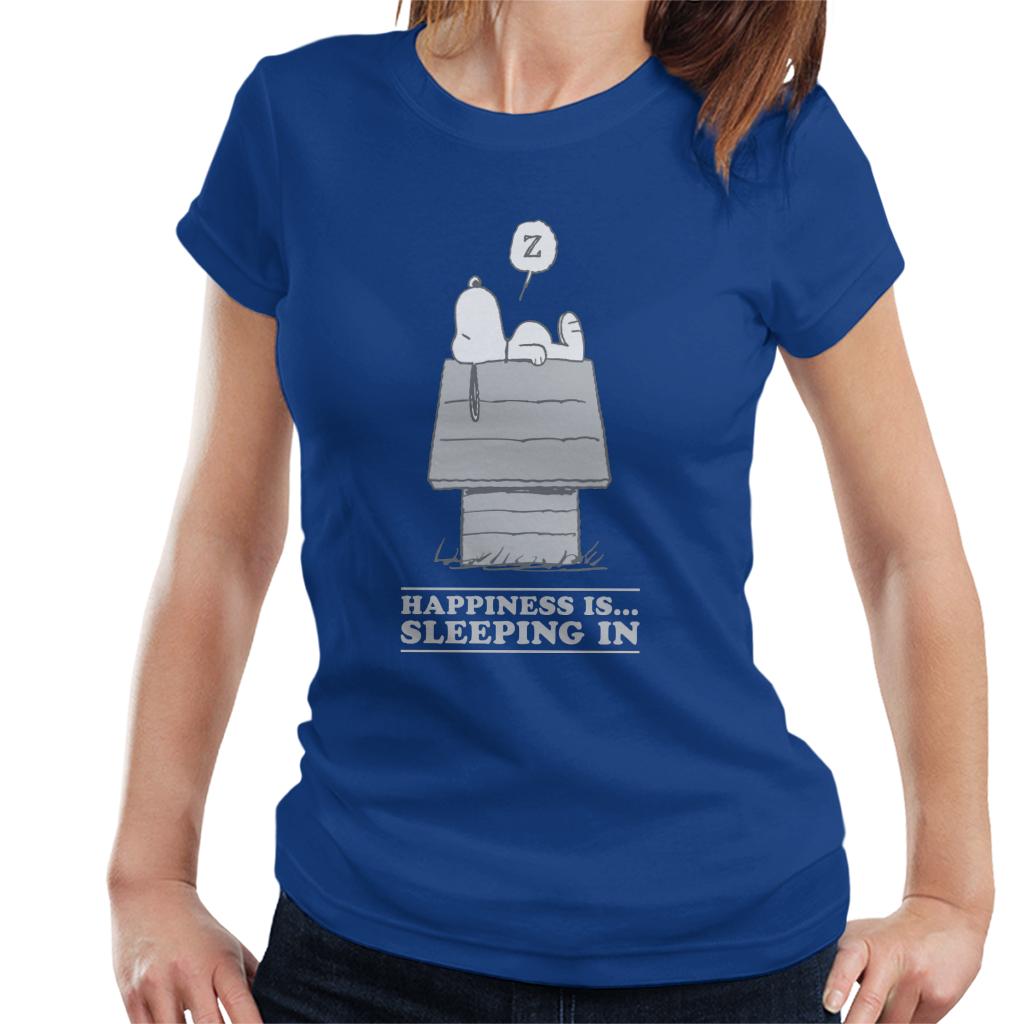 Peanuts Happiness Is Sleeping In Snoopy Women's T-Shirt product image 4