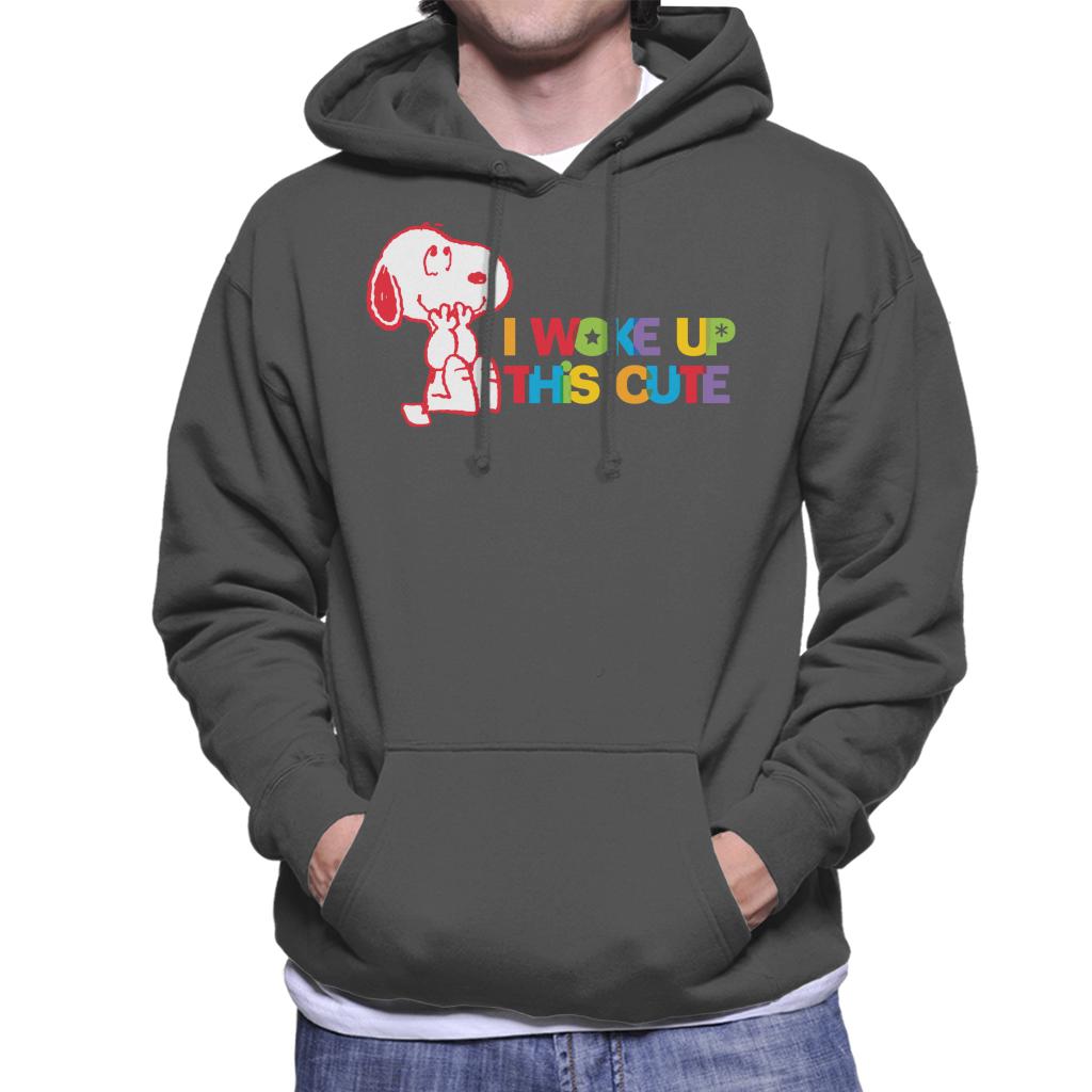 Peanuts I Woke Up This Cute Snoopy Men's Hooded Sweatshirt product image 1