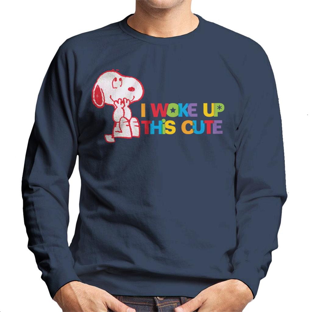 Peanuts I Woke Up This Cute Snoopy Men's Sweatshirt product image 4