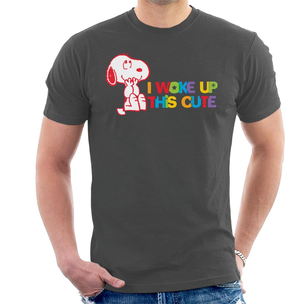 Peanuts I Woke Up This Cute Snoopy Men's T-Shirt product image 1