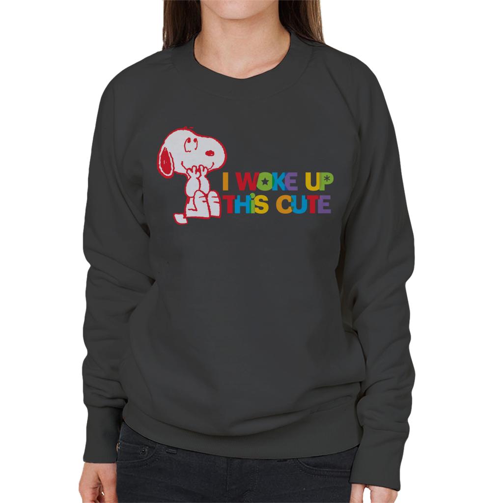 Peanuts I Woke Up This Cute Snoopy Women's Sweatshirt product image 1