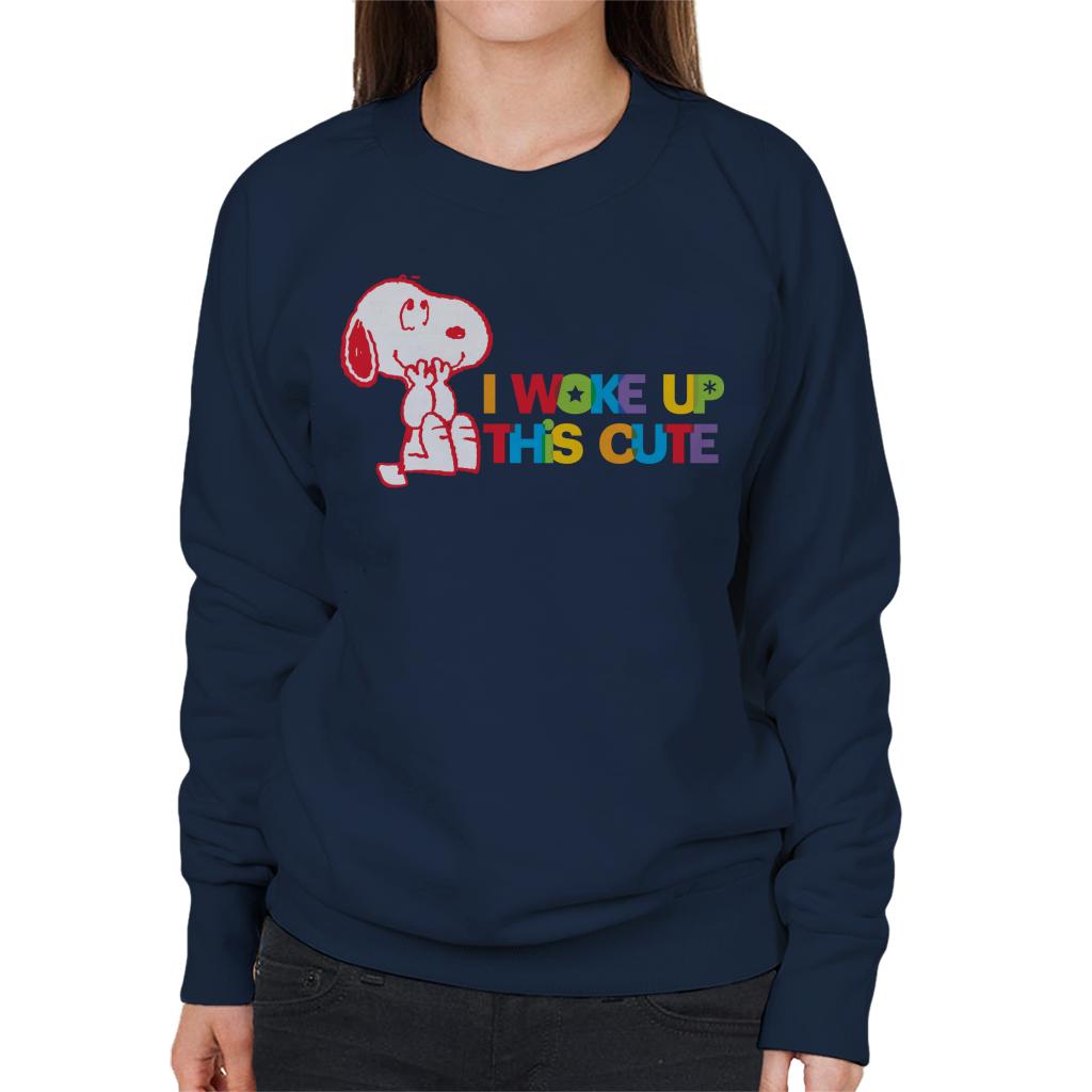 Peanuts I Woke Up This Cute Snoopy Women's Sweatshirt product image 4