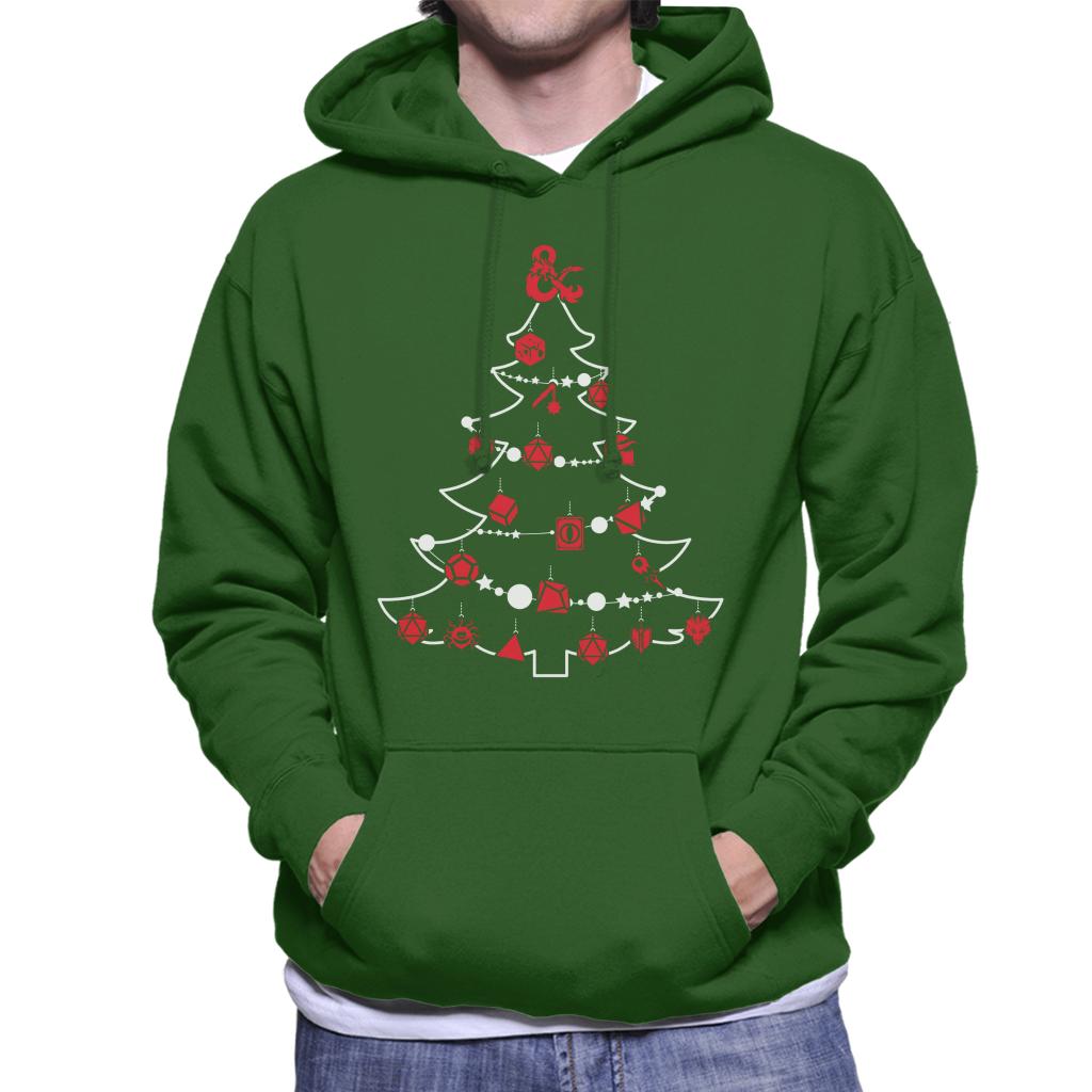 Dungeons & Dragons Christmas Tree Dice Baubles Men's Hooded product image 4