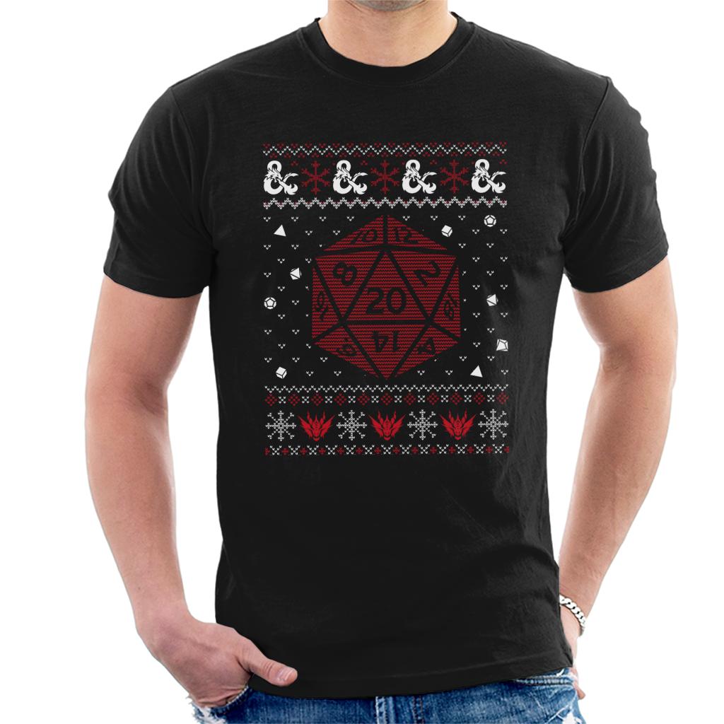 Dungeons & Dragons Christmas Dice Men's T-Shirt product image 1