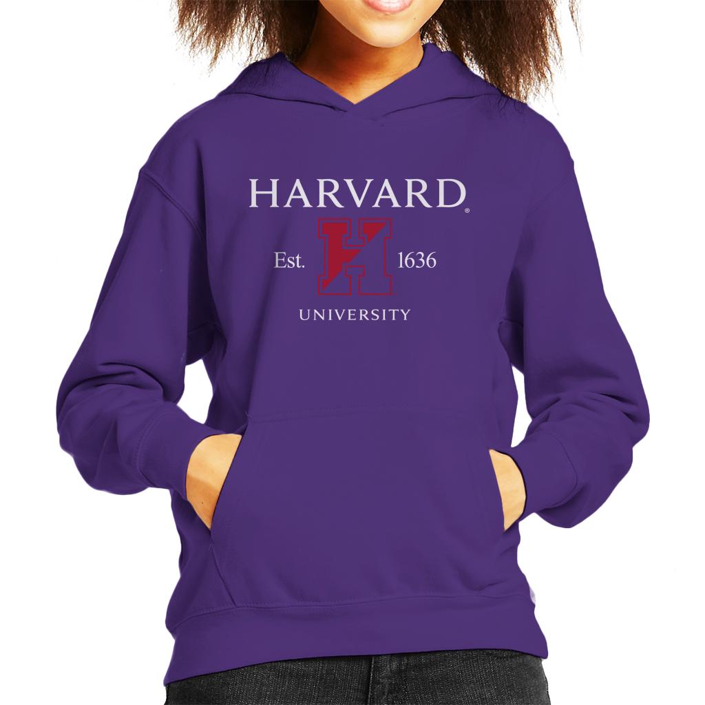 Harvard University Est 1636 Two Tone Logo Kid's Hooded product image 4