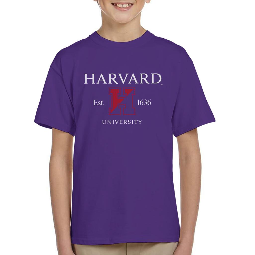 Harvard University Est 1636 Two Tone Logo Kid's T-Shirt product image 4