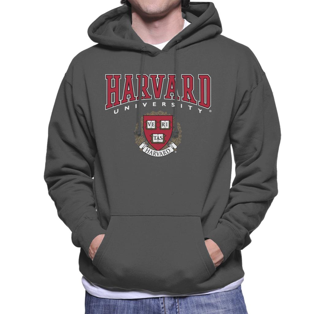 Harvard University Red Veritas Crest Men's Hooded Sweatshirt product image 1