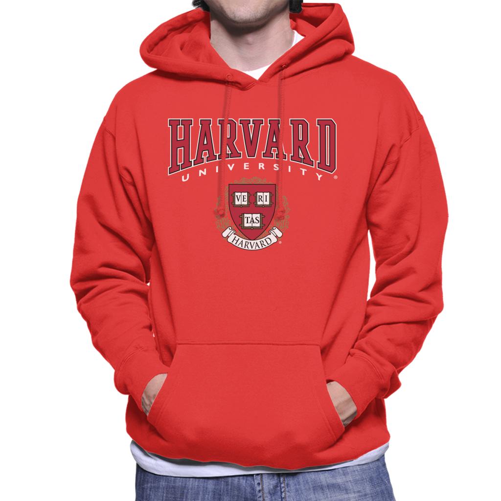 Harvard University Red Veritas Crest Men's Hooded Sweatshirt product image 4