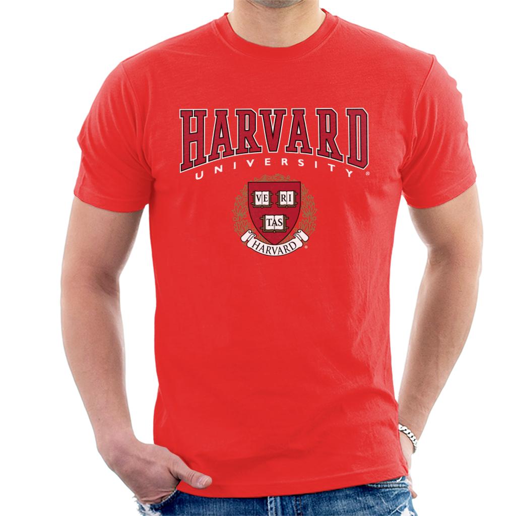 Harvard University Red Veritas Crest Men's T-Shirt product image 4