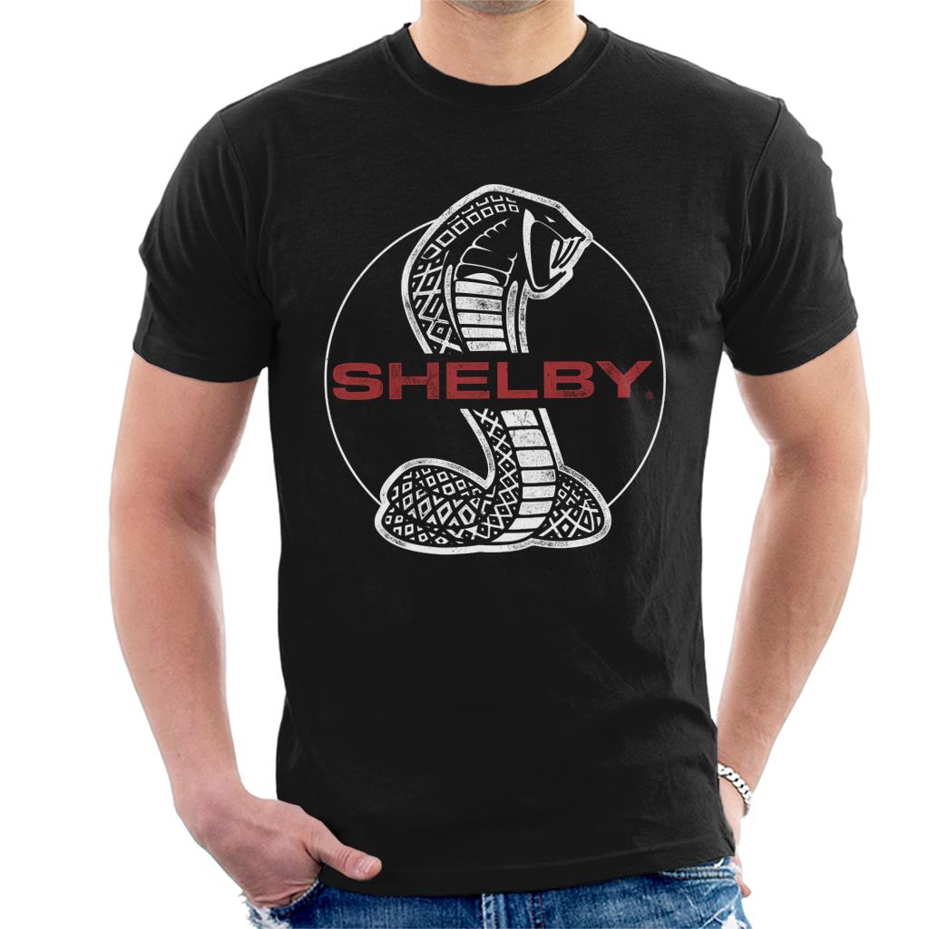 Shelby Red Text Cobra Logo Men's T-Shirt product image 1