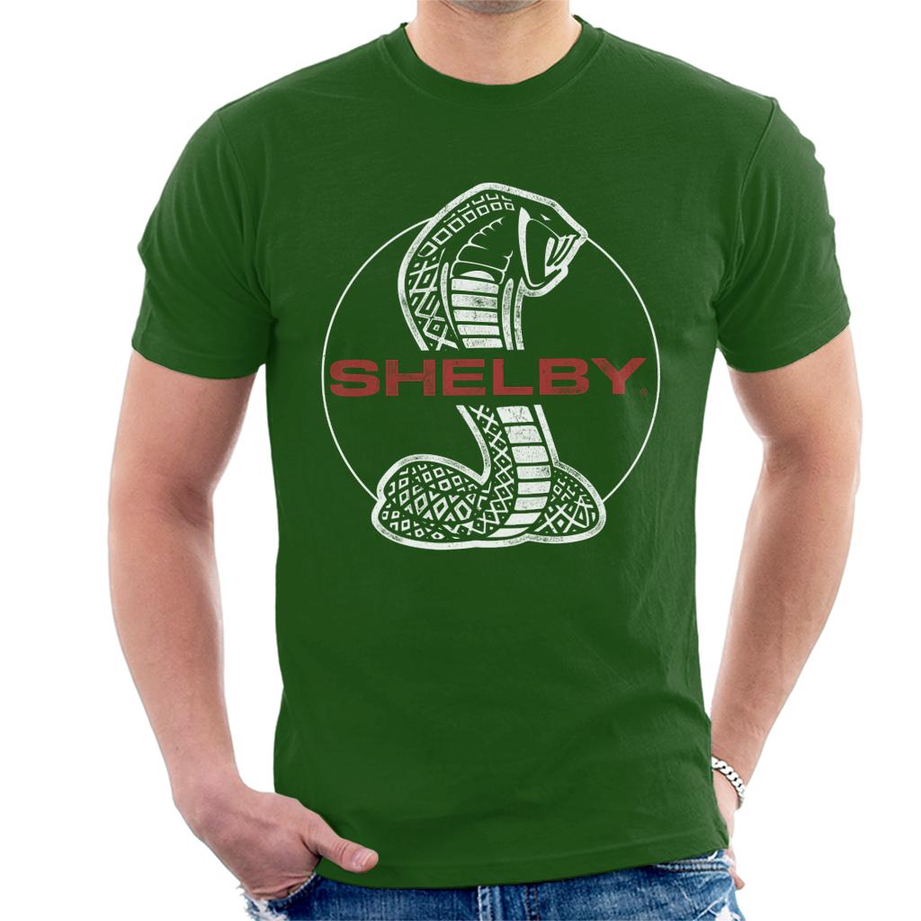 Shelby Red Text Cobra Logo Men's T-Shirt product image 6