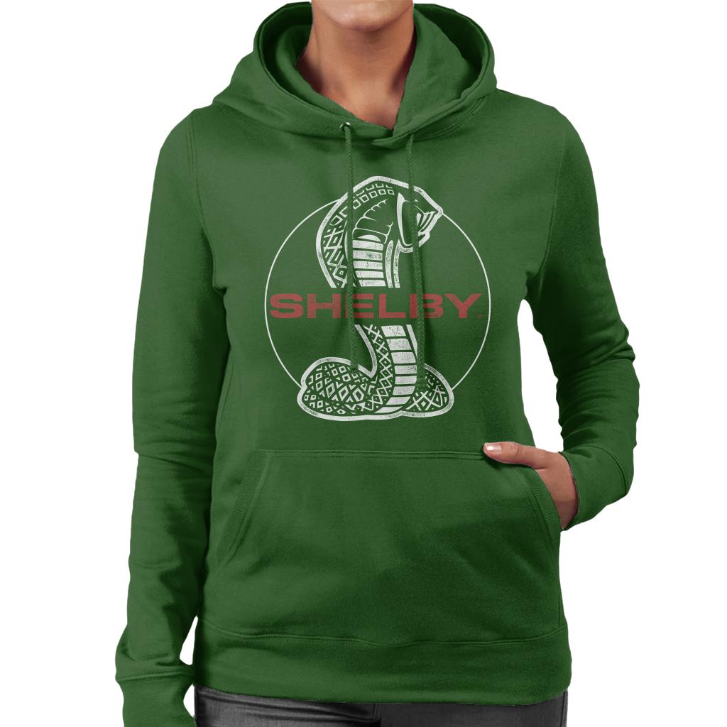 Shelby Red Text Cobra Logo Women's Hooded Sweatshirt product image 6
