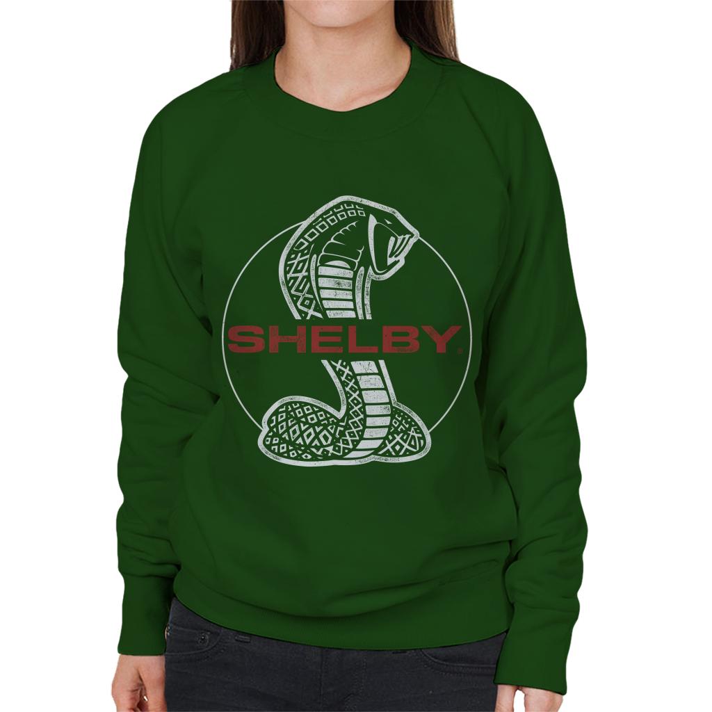 Shelby Red Text Cobra Logo Women's Sweatshirt product image 6