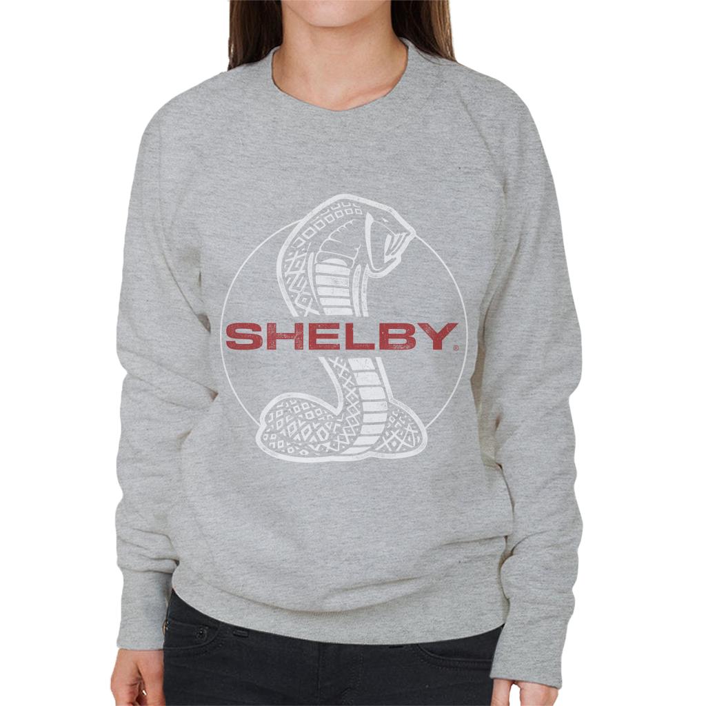 Shelby Red Text Cobra Logo Women's Sweatshirt product image 4