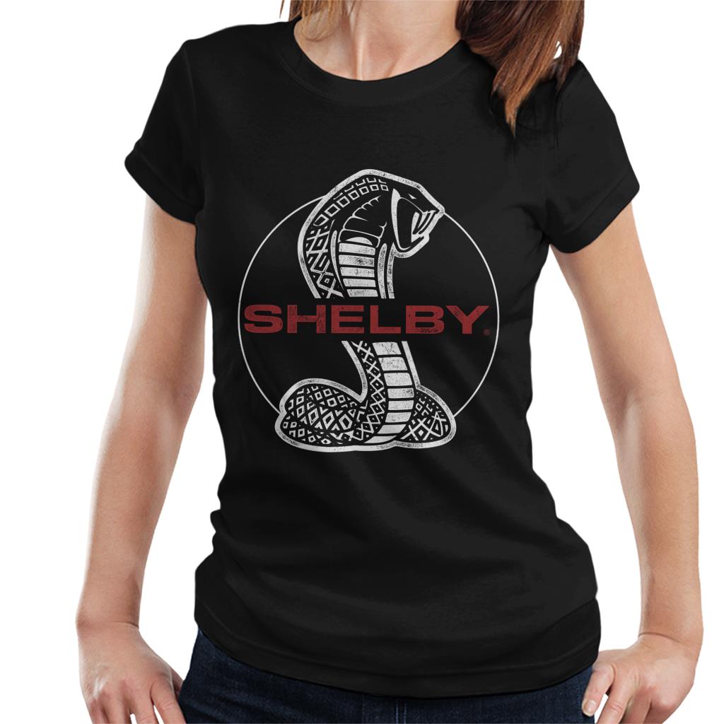 Shelby Red Text Cobra Logo Women's T-Shirt product image 1