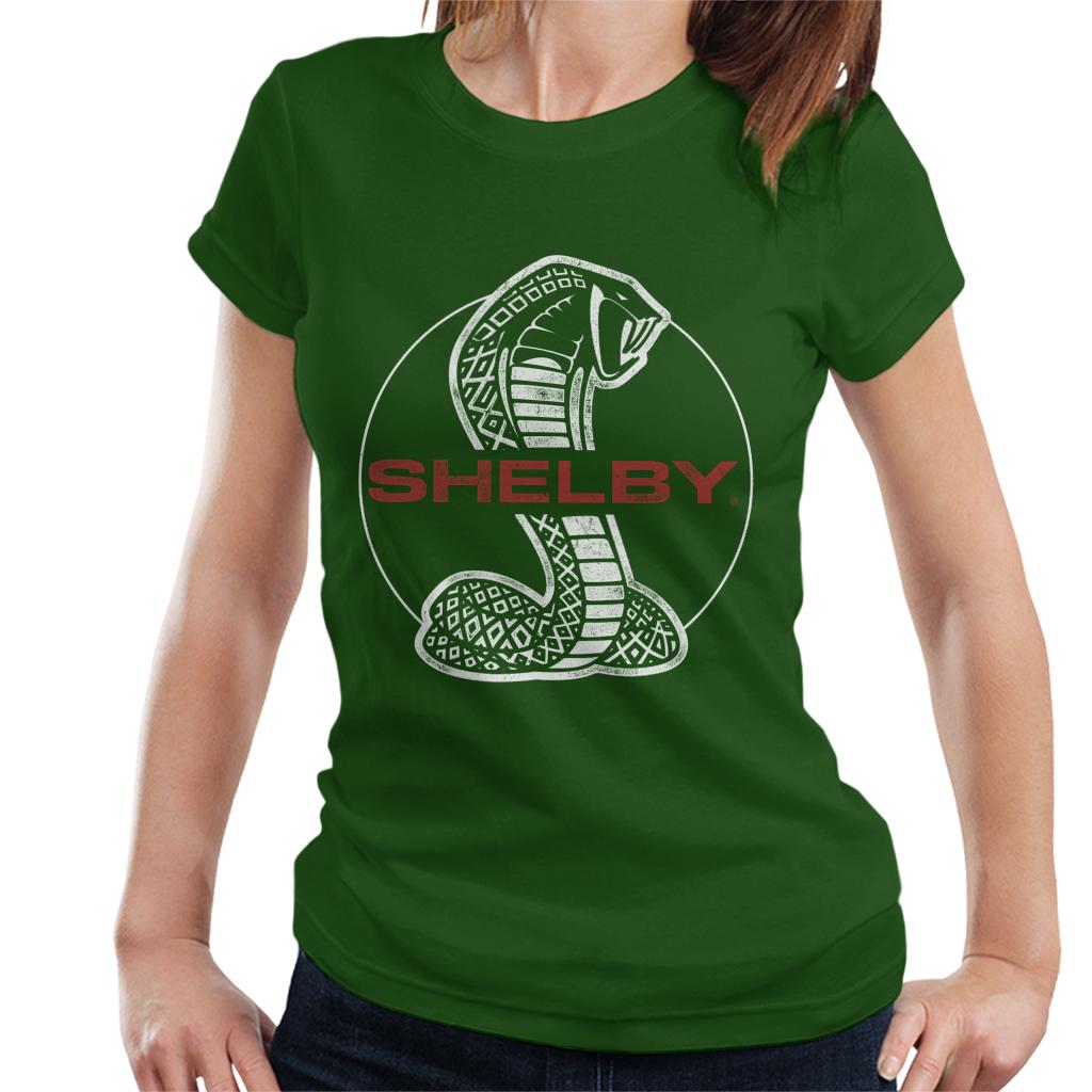 Shelby Red Text Cobra Logo Women's T-Shirt product image 6