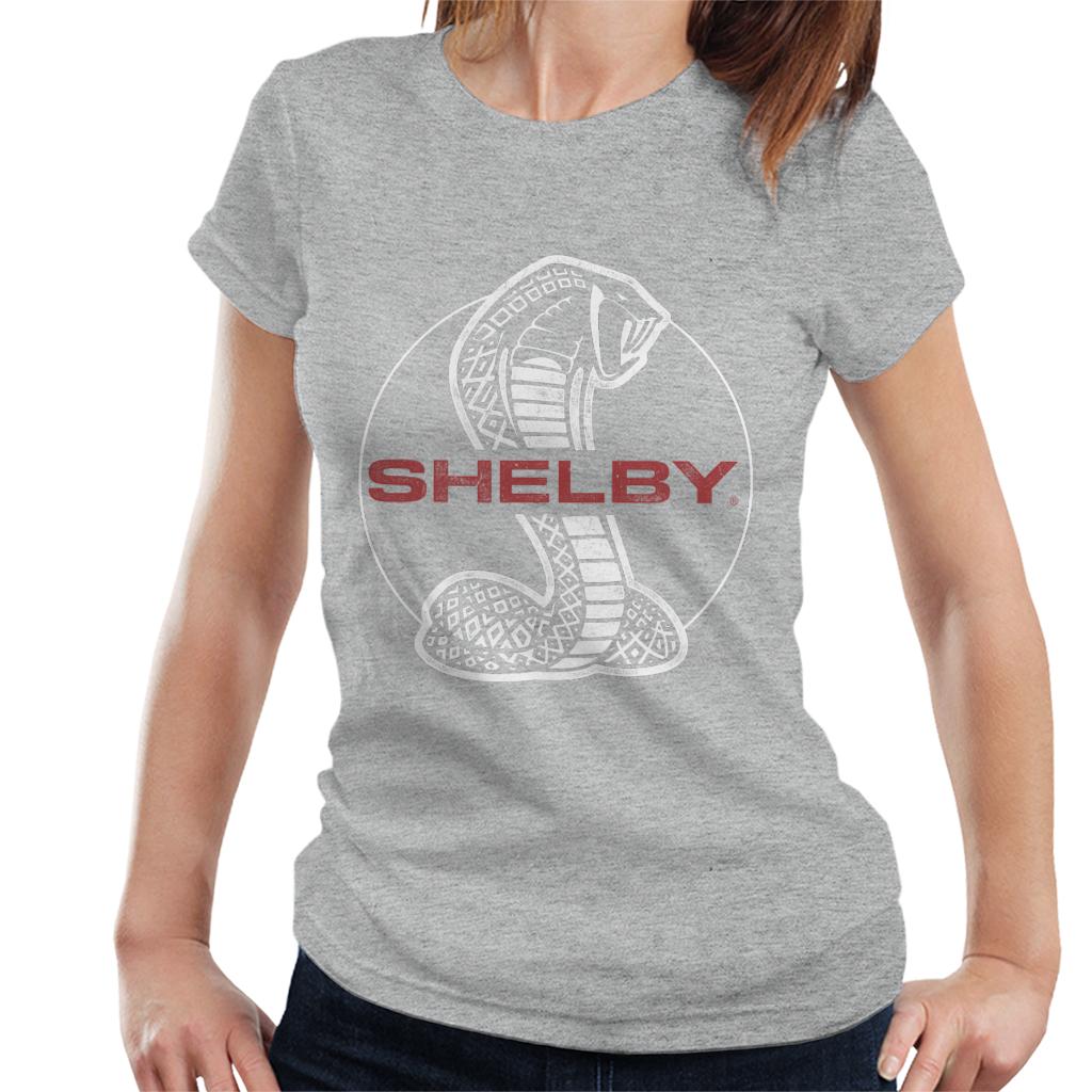 Shelby Red Text Cobra Logo Women's T-Shirt product image 4