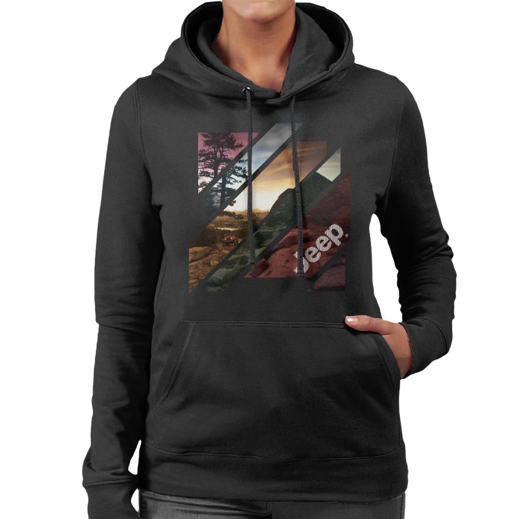 Jeep Off Road Abstract Art Women's Hooded Sweatshirt product image 1