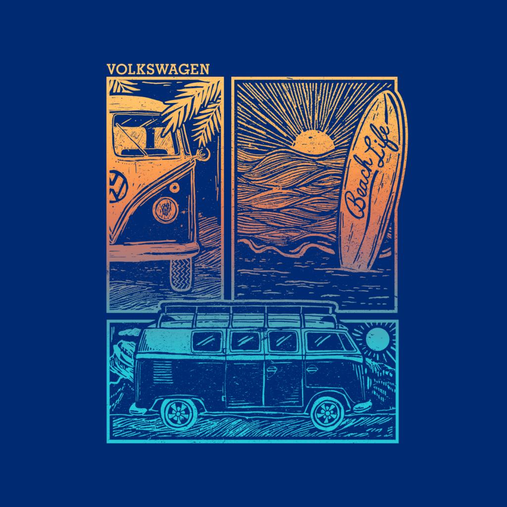 Volkswagen Beach Life Camper Sunset Doodle Women's T-Shirt product image 5