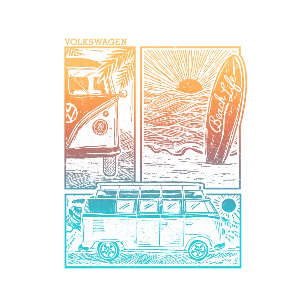 Volkswagen Beach Life Camper Sunset Doodle Women's T-Shirt product image 2