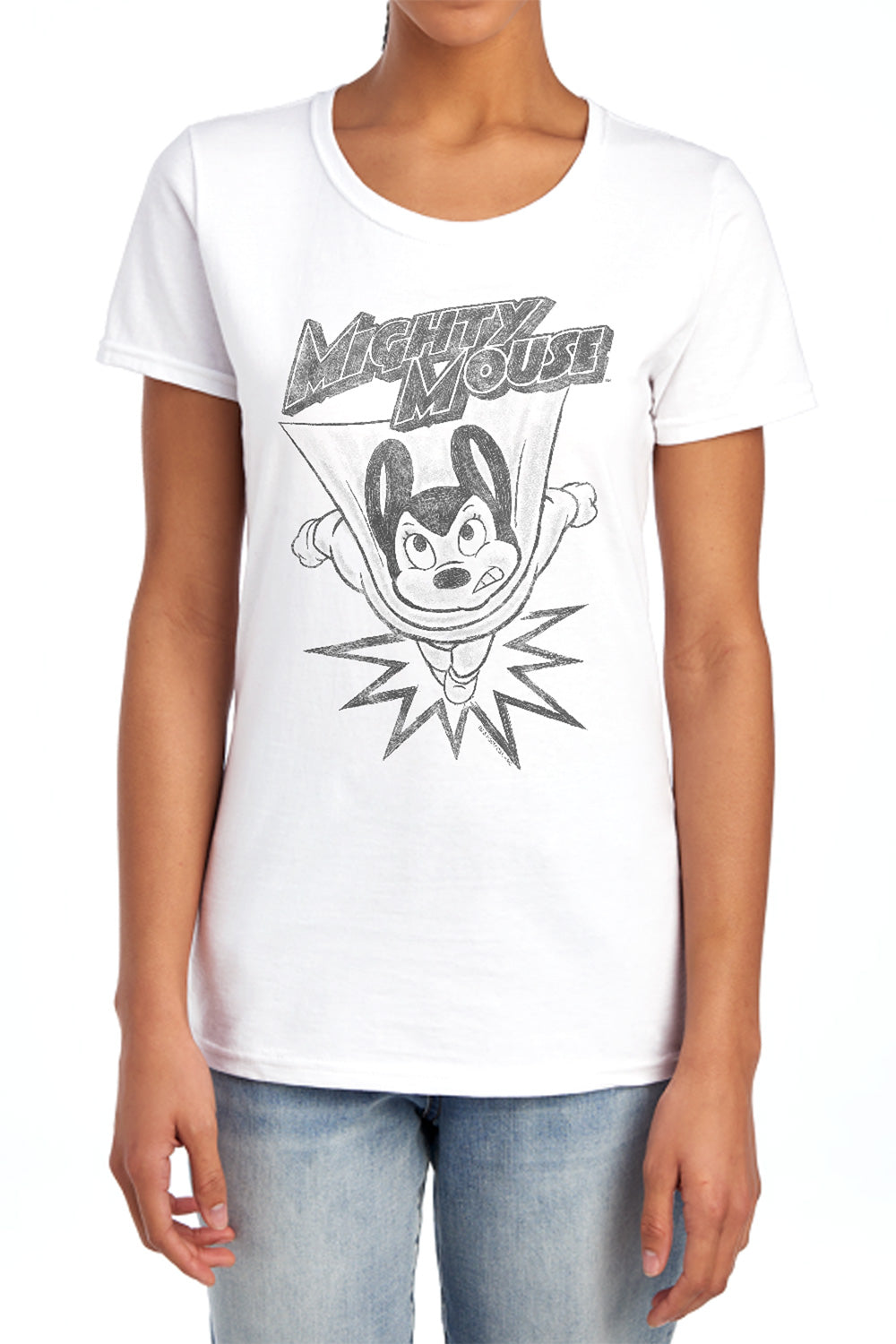 Mighty Mouse - Bursting Out Women's Short Sleeve product image 1