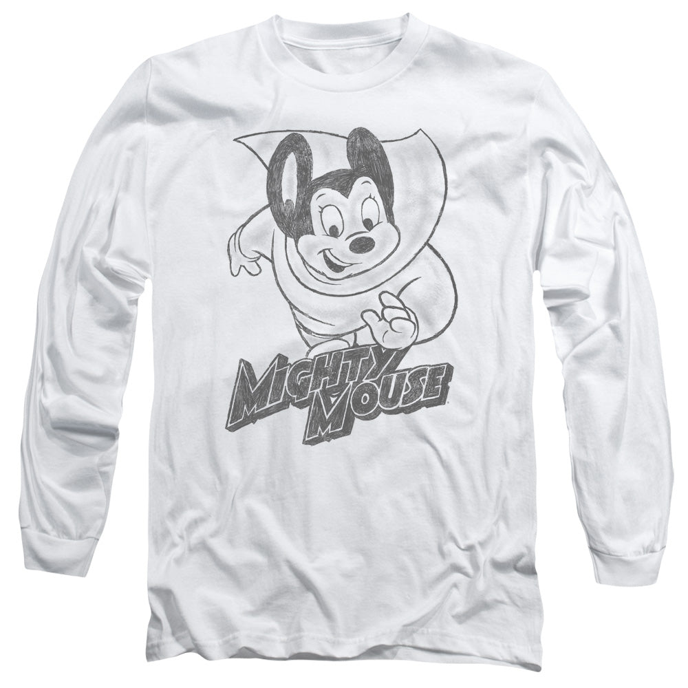 Mighty Mouse - Sketch Adult Long Sleeve product image 1
