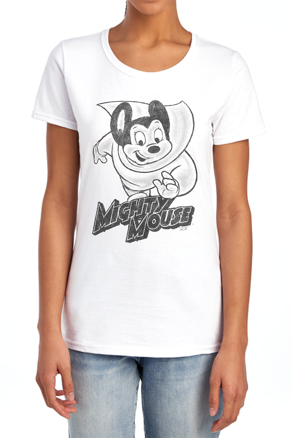 Mighty Mouse - Sketch Women's Short Sleeve product image 1