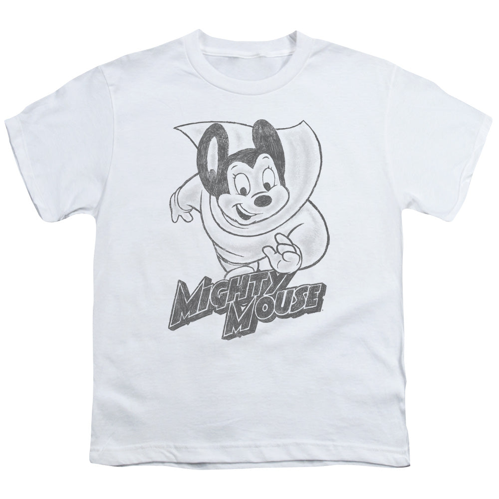 Mighty Mouse - Sketch Youth Short Sleeve product image 1