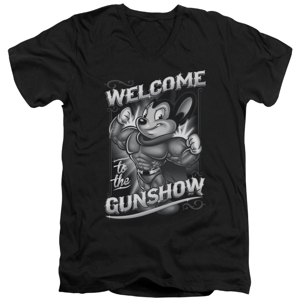 Mighty Mouse - Gunshow Adult Slim Fit V Neck Cotton product image 1
