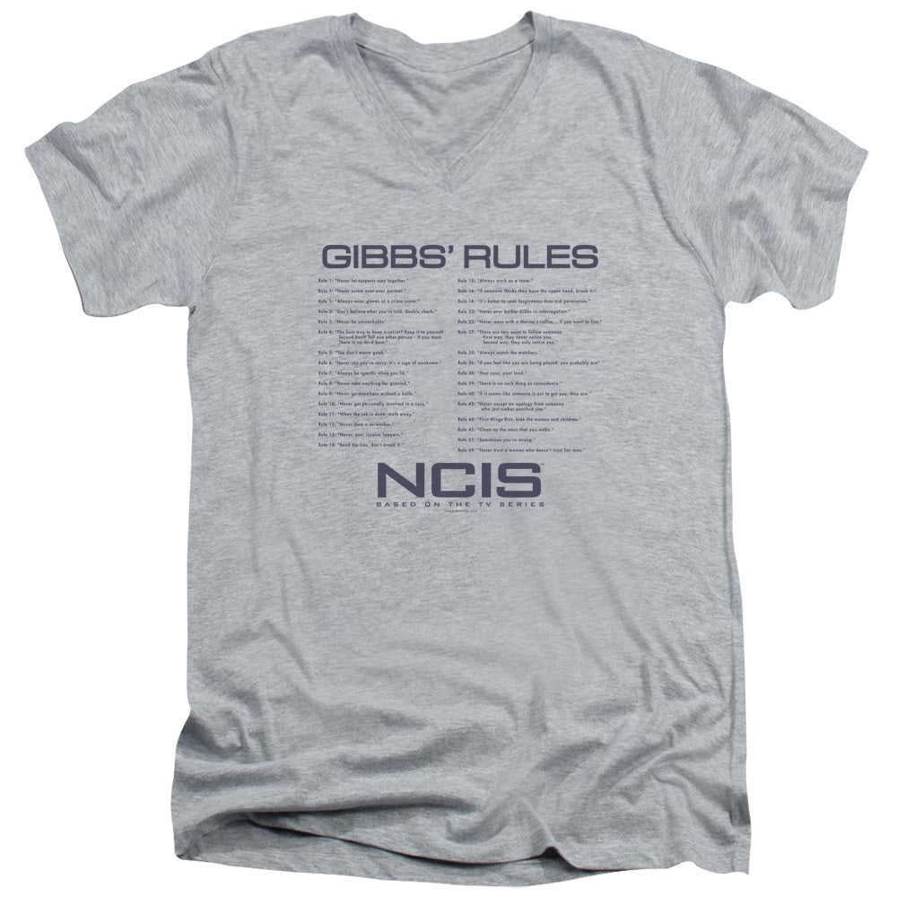NCIS - Gibbs Rules Adult Slim Fit V Neck Cotton product image 1