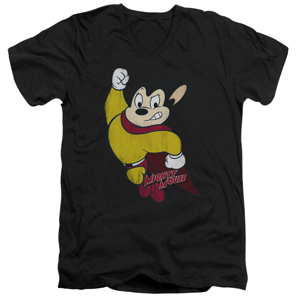 Mighty Mouse - Classic Hero Adult Slim Fit V Neck Cotton product image 1