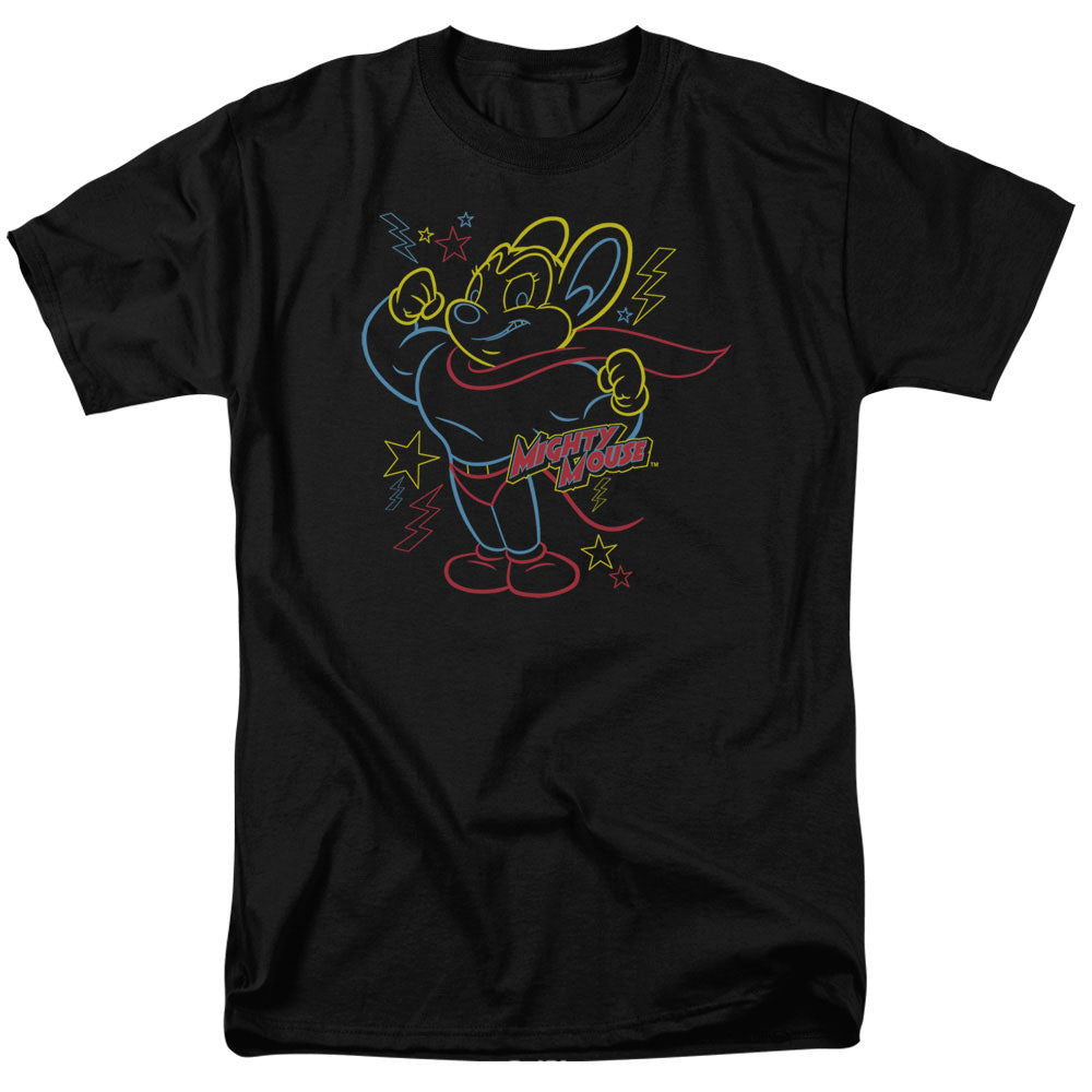Mighty Mouse - Neon Hero Adult Regular Fit Short Sleeve product image 1