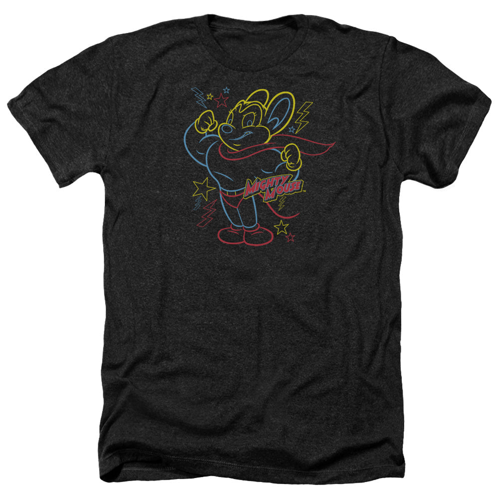 Mighty Mouse - Neon Hero Adult Regular Fit Heather Short product image 1