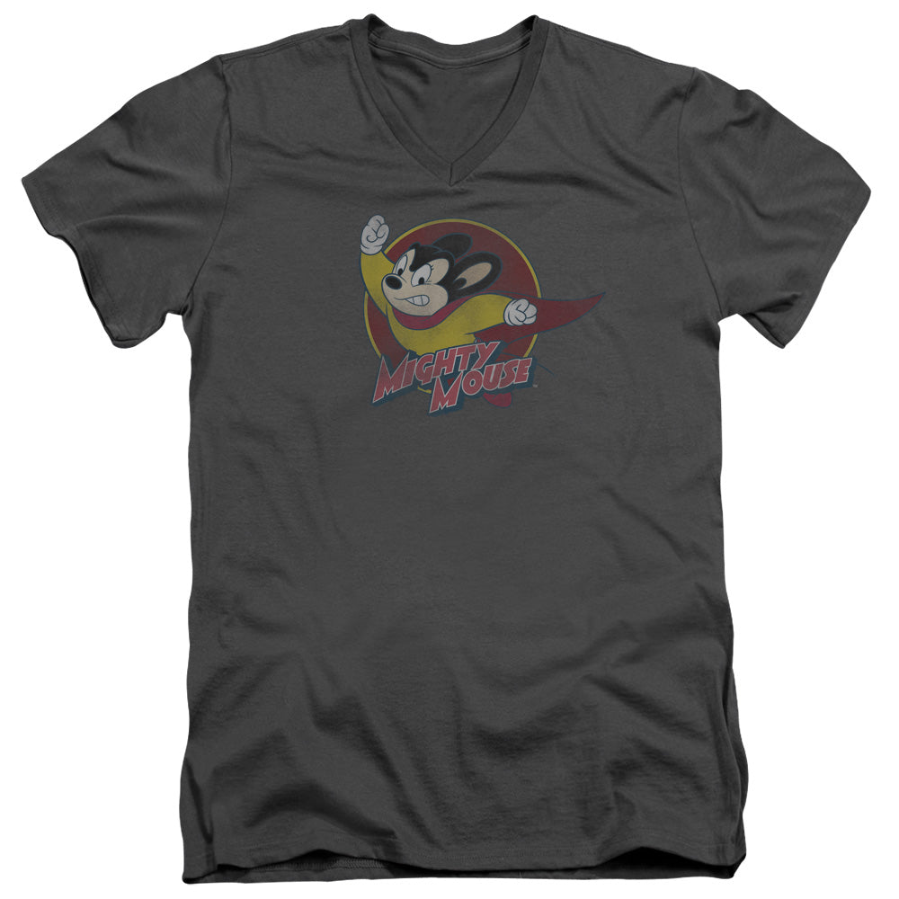Mighty Mouse - Circle Adult Slim Fit V Neck Cotton product image 1