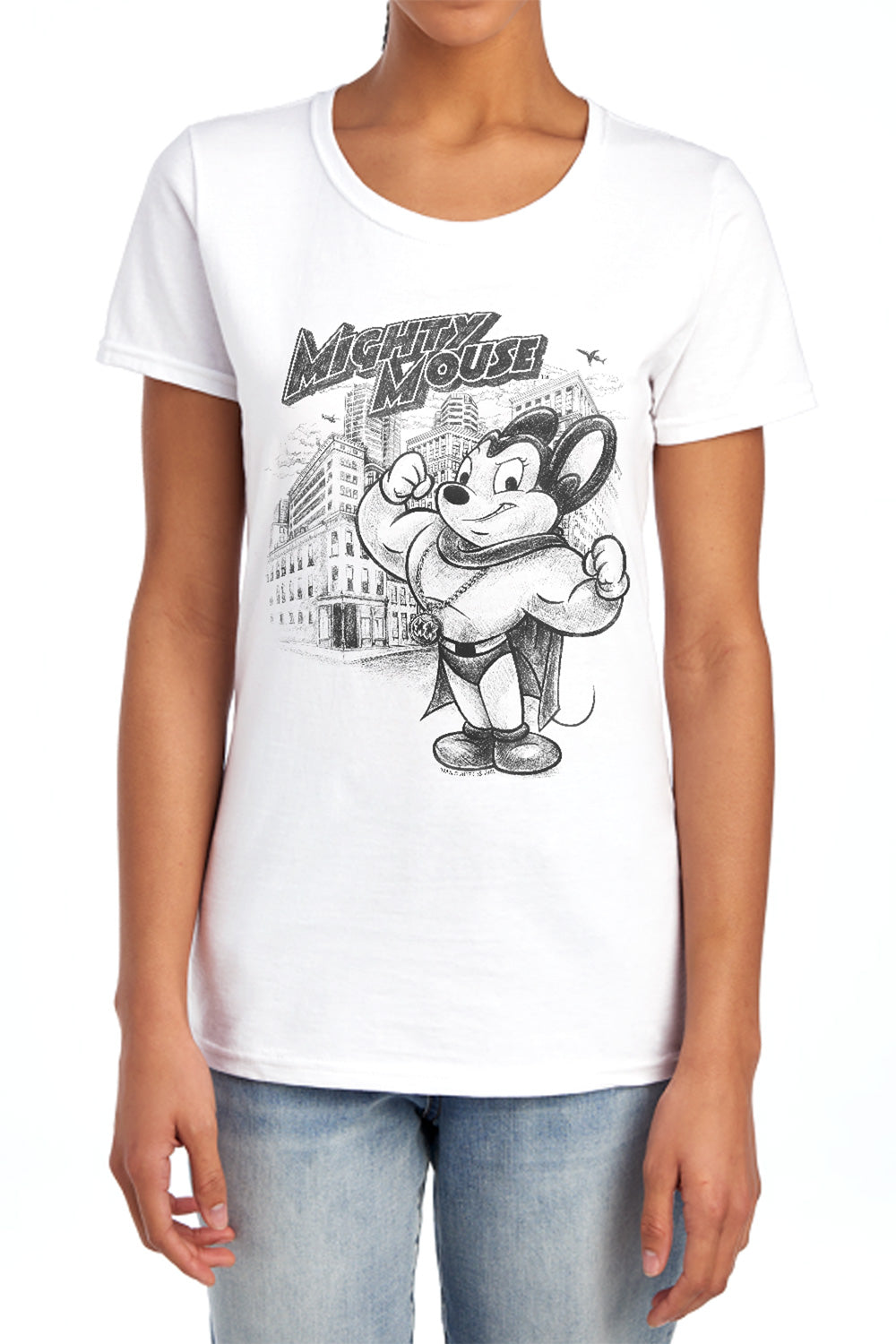 Mighty Mouse - Protect And Serve Women's Short Sleeve product image 1