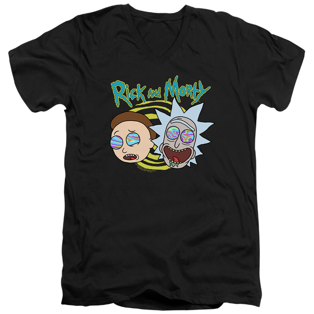Rick And Morty - Blown Minds Adult Slim Fit V Neck Cotton product image 1