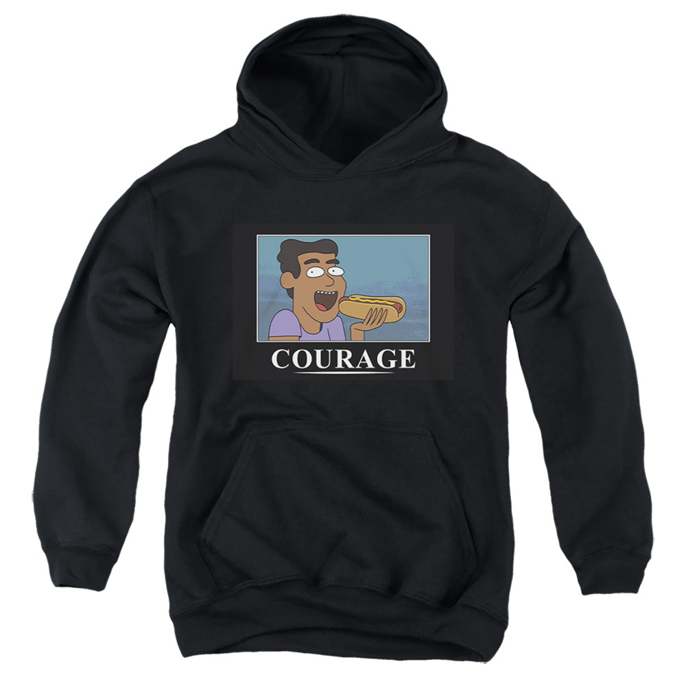 Rick And Morty - Courage Poster Youth Hooded Sweatshirt