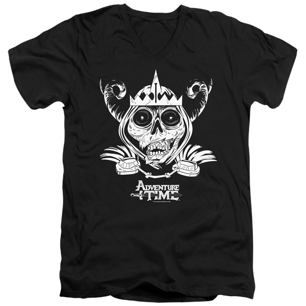 Adventure Time - Skull Face Adult Slim Fit V Neck Cotton product image 1