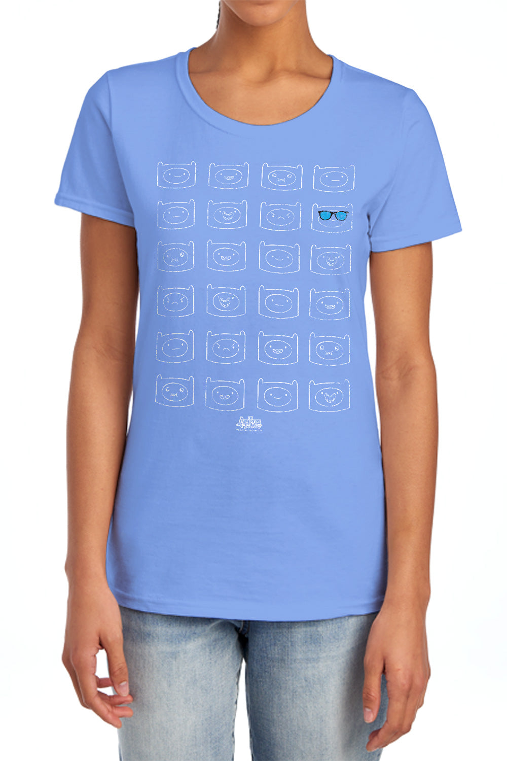 Adventure Time - Finn Faces Women's Short Sleeve product image 1