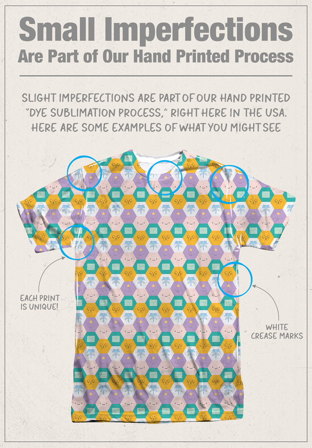 Adventure Time - Hexagon Pattern Adult Regular Fit Short product image 1