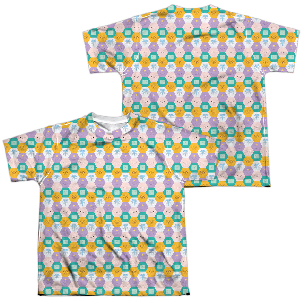 Adventure Time - Hexagon Pattern (Front - Back Print) Youth product image 1