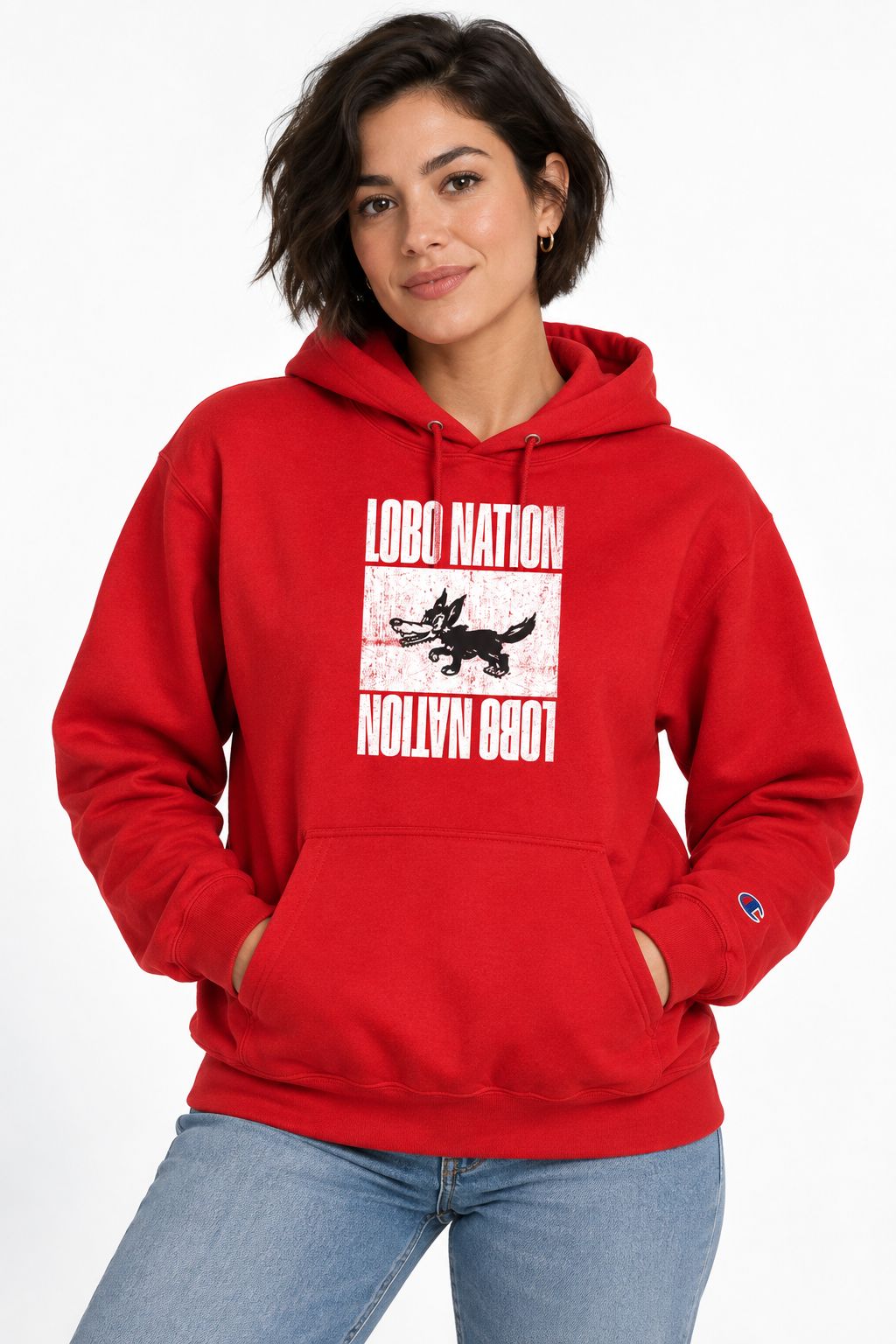 Lobo Nation Vintage - Champion Reverse Weave Hooded product image 2