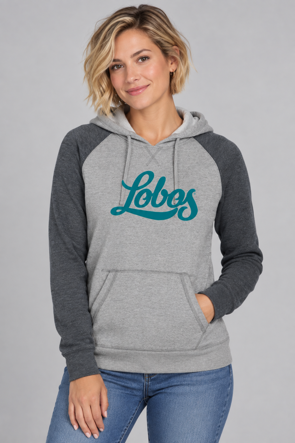 Lobos Script - District Women's Lightweight Fleece Raglan product image 1