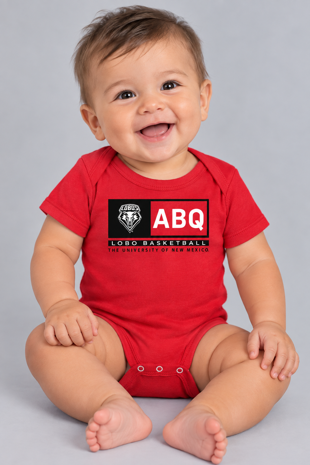 ABQ Heritage Basketball - Rabbit Skins Infant Short Sleeve Baby Rib Bodysuit