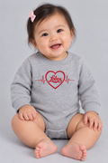 Lobos Heartbeat - Rabbit Skins Infant Fleece Bodysuit