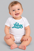 Lobos Script - Rabbit Skins Infant Short Sleeve Baby Rib Bodysuit